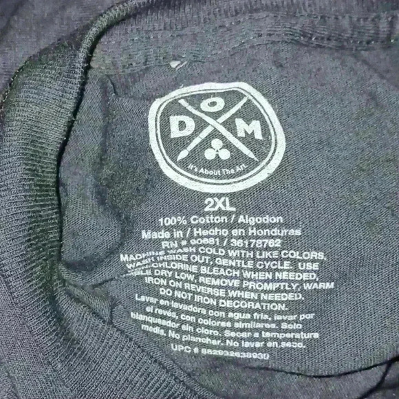 NWT Black Floral Skull Short Sleeve T-Shirt - Size 2XL - Picture 4 of 6